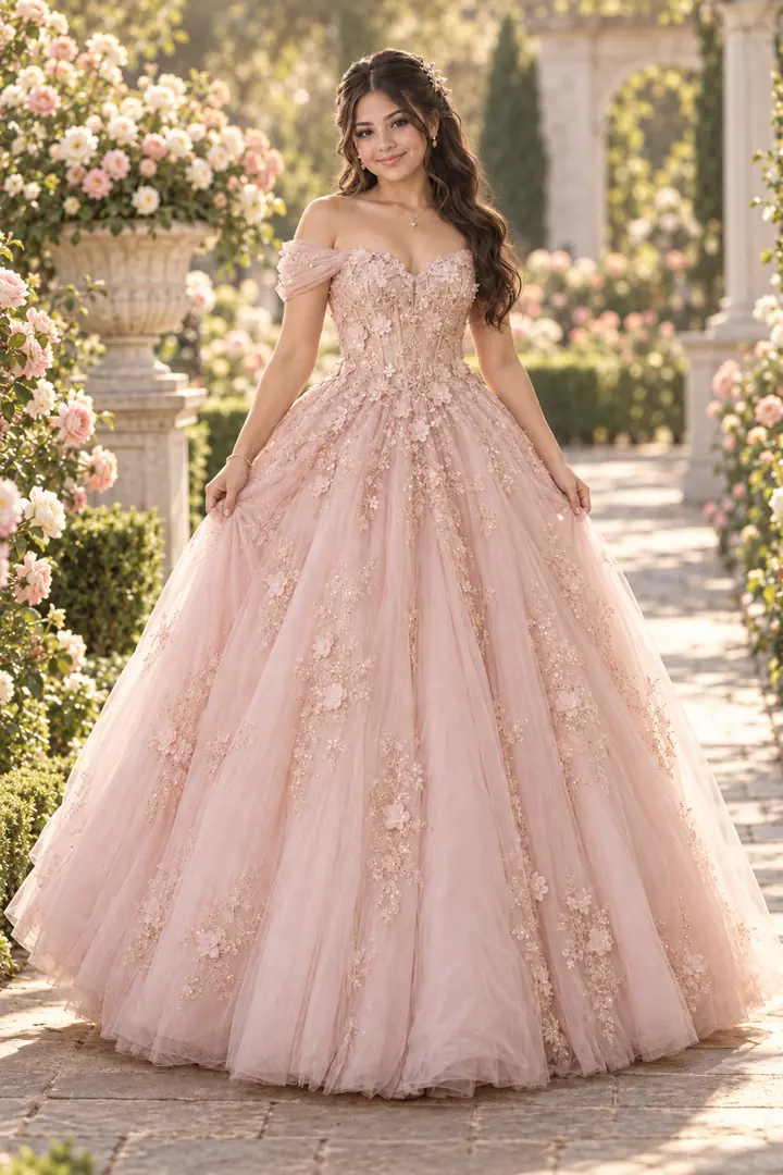 Marisol en el jardín de rosas